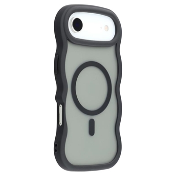 iPhone Air Husă hibridă magnetică cu margini ondulate - negru