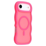 iPhone Air Husă hibridă magnetică cu margini ondulate - roz aprins