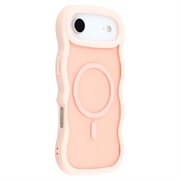 iPhone Air Husă hibridă magnetică cu margini ondulate - roz