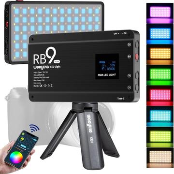 Weeylite RB9 Lumină video RGB portabilă cu trepied