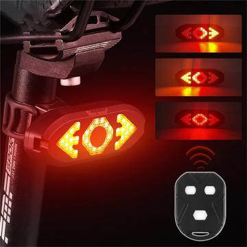 West Biking Wireless Bike Bike Tail Light w. Semnale de viraj și claxon