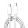 WiWU C008 Classic 30W cablu USB-C / Lightning - 1,2 m - alb