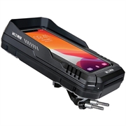 Geantă impermeabilă pentru telefon Wild Man FK1 pentru bicicletă, cu suport rotativ din aluminiu la 360° - 4.7-6.7" - Negru