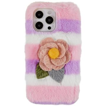 Husă TPU iPhone 14 Pro - 3D Plush Iarnă cu blană