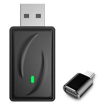 CarPlay fără fir și Android Auto 2-in-1 USB Dongle cu adaptor USB-C