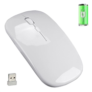 Mouse wireless - 2.4Ghz - Funcție cu 3 viteze Max 1600 DPI - Alb