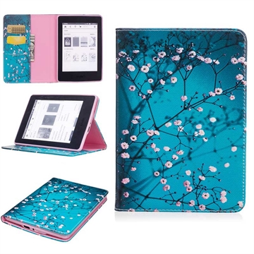 Husa Folio Amazon Kindle Paperwhite 3/2 (2015) - Wonder - Flori Albe