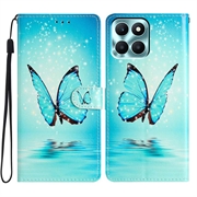 Husă Portofel Honor X6c - Wonder - Fluture Albastru