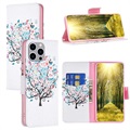 Husă Portofel iPhone 14 Pro Max - Wonder - Copac Înflorit