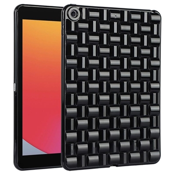 Husă TPU cu Textura Țesută - iPad 10.2 2019/2020/2021 - Negru