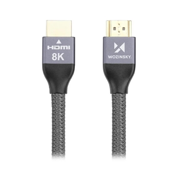 Cablu HDMI 2.1 8K 60Hz / 4K 120Hz / 2K 144Hz - Wozinsky - 3m - Gri