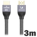 Cablu HDMI 2.1 8K 60Hz / 4K 120Hz / 2K 144Hz - Wozinsky - 3m - Gri