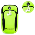 Banderolă Braț Sport Universală Wozinsky pentru Smartphone - cu Două Buzunare - Verde