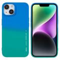 Husă TPU iPhone 14 Plus - X-Level Rainbow - Verde / Albastru