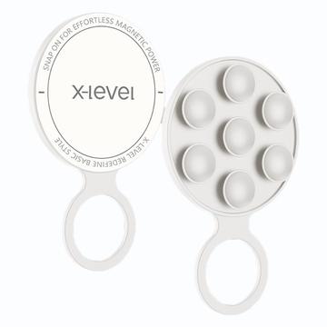 Suport telefon cu ventuză din silicon MagSafe X-Level - Alb
