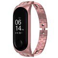 Curea X-Shaped - Xiaomi Mi Band 5/6 - 37mm - Auriu Roze