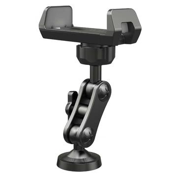 X037 Suport pentru telefon 360° cu bază magnetică - Suport pentru gimnastică și atelier - Negru