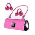 Căști fără fir cu prindere prin clemă X22, cu carcasă de încărcare elegantă – Magenta strălucitor