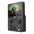 X6 HD cu ecran de 3,5 inci Consolă de mână pentru jocuri video încorporată cu design cu joystick dublu - negru