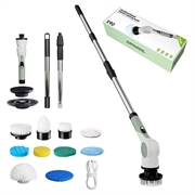 Perie electrică de curățare fără fir X90 10-în-1 - Verde deschis