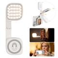 Lampa magnetică LED pentru selfie XJ105 cu oglindă pentru machiaj și suport pentru telefon - Alb