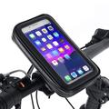 Husă impermeabilă XL pentru bicicletă / Suport pentru bicicletă cu prindere la ghidon la 360 de grade - 6.3" - Negru
