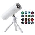Lampa de proiecție XO-737 pentru Halloween - 16 modele, rotație de 360°, trepied detașabil - albă