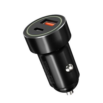 XO CC32 20W Fast Car Charger - PD3.0 USB-C, QC3.0 USB-A - Negru