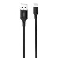 XO NB143 Cablu de încărcare de la USB la Lightning - 2,4A, 1m - negru
