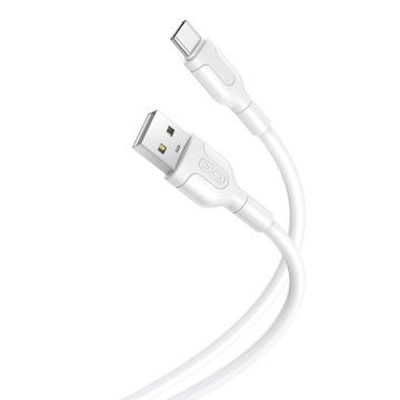 XO NB212 Cablu USB-A / USB-C - 2,1A, 1m - Alb