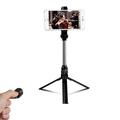 XT10 Bluetooth Selfie Stick trepied cu telecomandă - negru