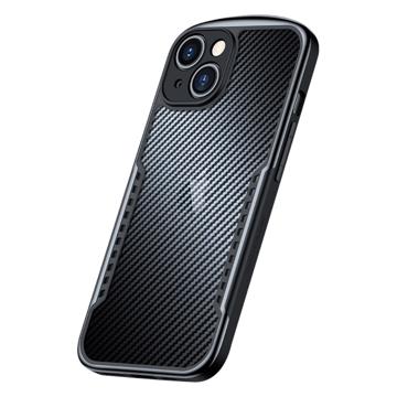 Husă TPU Xundd pentru iPhone 14 Plus - Fibră de Carbon - Negru
