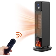 XY-801 Încălzitor electric portabil din ceramică, 2200W, cu telecomandă - negru