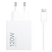 Încărcător de perete Xiaomi 120W HyperCharge Combo cu cablu USB-C MDY-14-EE - Alb