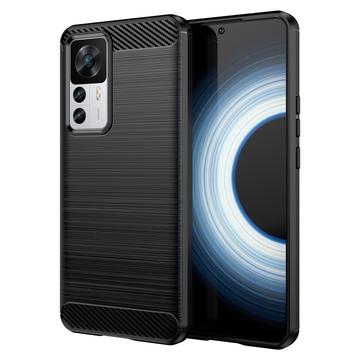 Husă TPU Brushed Xiaomi 12T/12T Pro - Fibră de Carbon - Negru