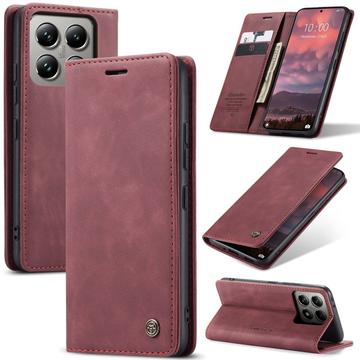 Husă Portofel Xiaomi 14T Pro - Caseme 013 - Roșu Vin