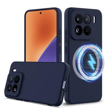 Husă Silicon Liquid Xiaomi 15 Pro - Compatibila MagSafe - Albastru Închis