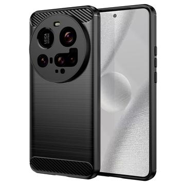 Husă TPU Brushed Xiaomi 15 Ultra - Fibră de Carbon - Negru