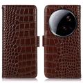 Husă Piele Portofel cu RFID Xiaomi 15 Ultra - Crocodile