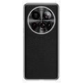 Husă TPU acoperită cu piele Xiaomi 15 Ultra - negru