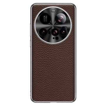 Husă TPU acoperită cu piele Xiaomi 15 Ultra - Maro