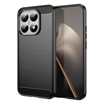 Husă TPU Brushed Xiaomi 15T - Fibră de Carbon - Negru