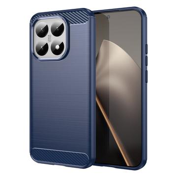 Husă TPU Brushed Xiaomi 15T - Fibră de Carbon - Albastru