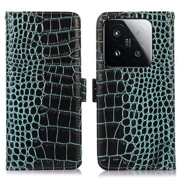 Husă Piele Portofel cu RFID Xiaomi 15T - Crocodile