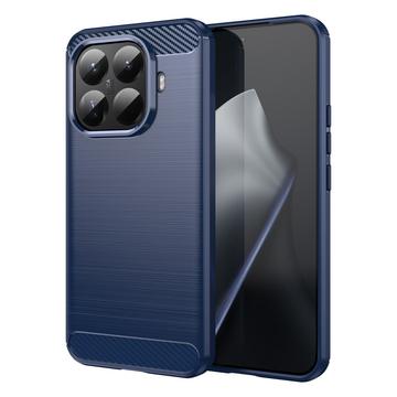 Husă TPU Brushed Xiaomi 15T Pro - Fibră de Carbon - Albastru