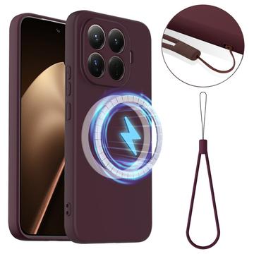 Husă Silicon Liquid Xiaomi 15T Pro - Compatibila MagSafe - Roșu Vin