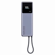 Xiaomi 165W Power Bank cu cablu USB-C integrat 10000mAh - Gri