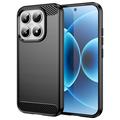 Husă TPU Brushed Xiaomi 17 - Fibră de Carbon - Negru