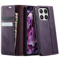 Geantă de portofel cu textură de vițel și blocare RFID Xiaomi 17 Caseme 033 - Violet
