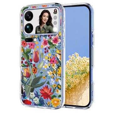 Xiaomi 17 Pro Max Husă TPU cu model floral - crini